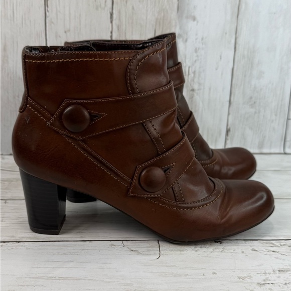 Naturalizer Woman’s Brown Zip Heel Ankle Boots Booties Size 9.5 M Marloe - Picture 3 of 17